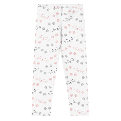 Girls Paw Print Cat Leggings