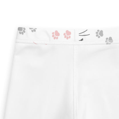 Girls Paw Print Cat Leggings