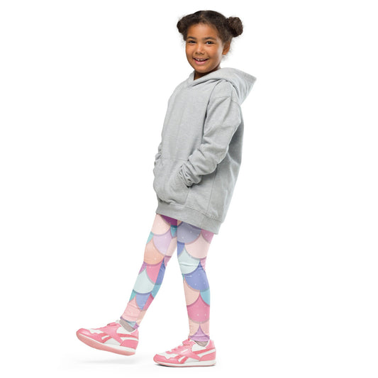 Girls Rainbow Mermaid Leggings