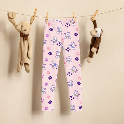 Girls Pink Caticorn Leggings