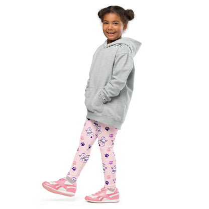 Girls Pink Caticorn Leggings