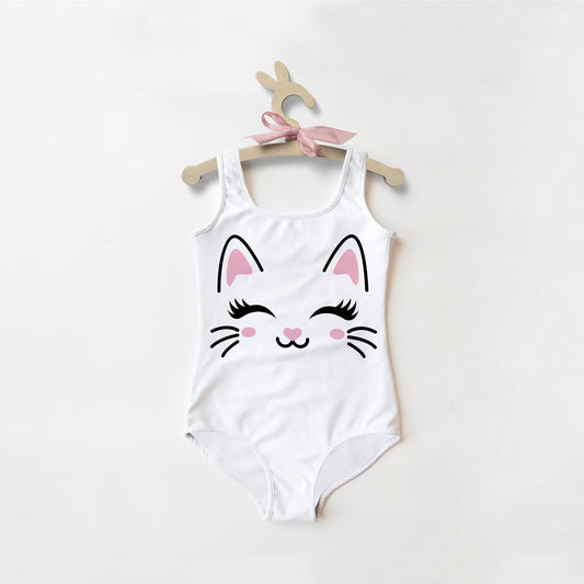 Girls Cute Cat Swimsuit