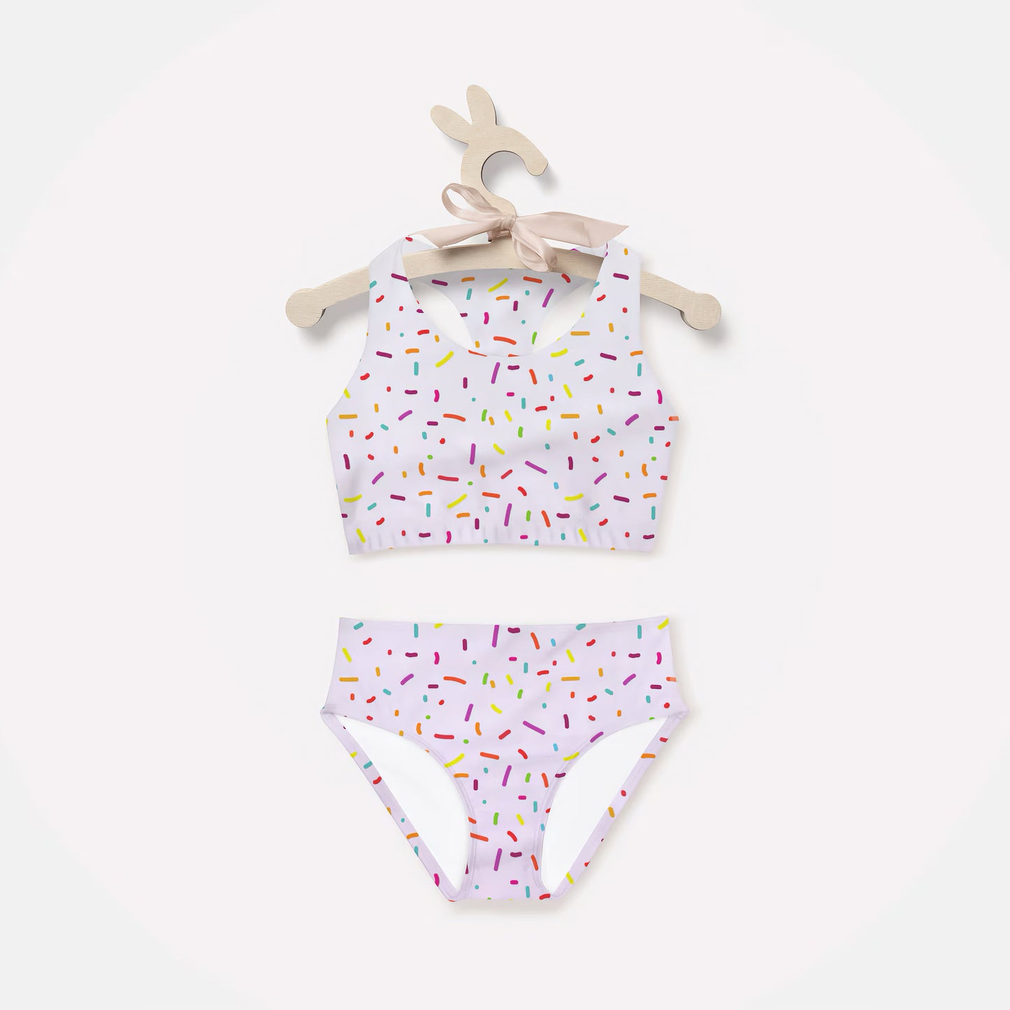 Girls Colorful Sprinkles Two Piece Swimsuit