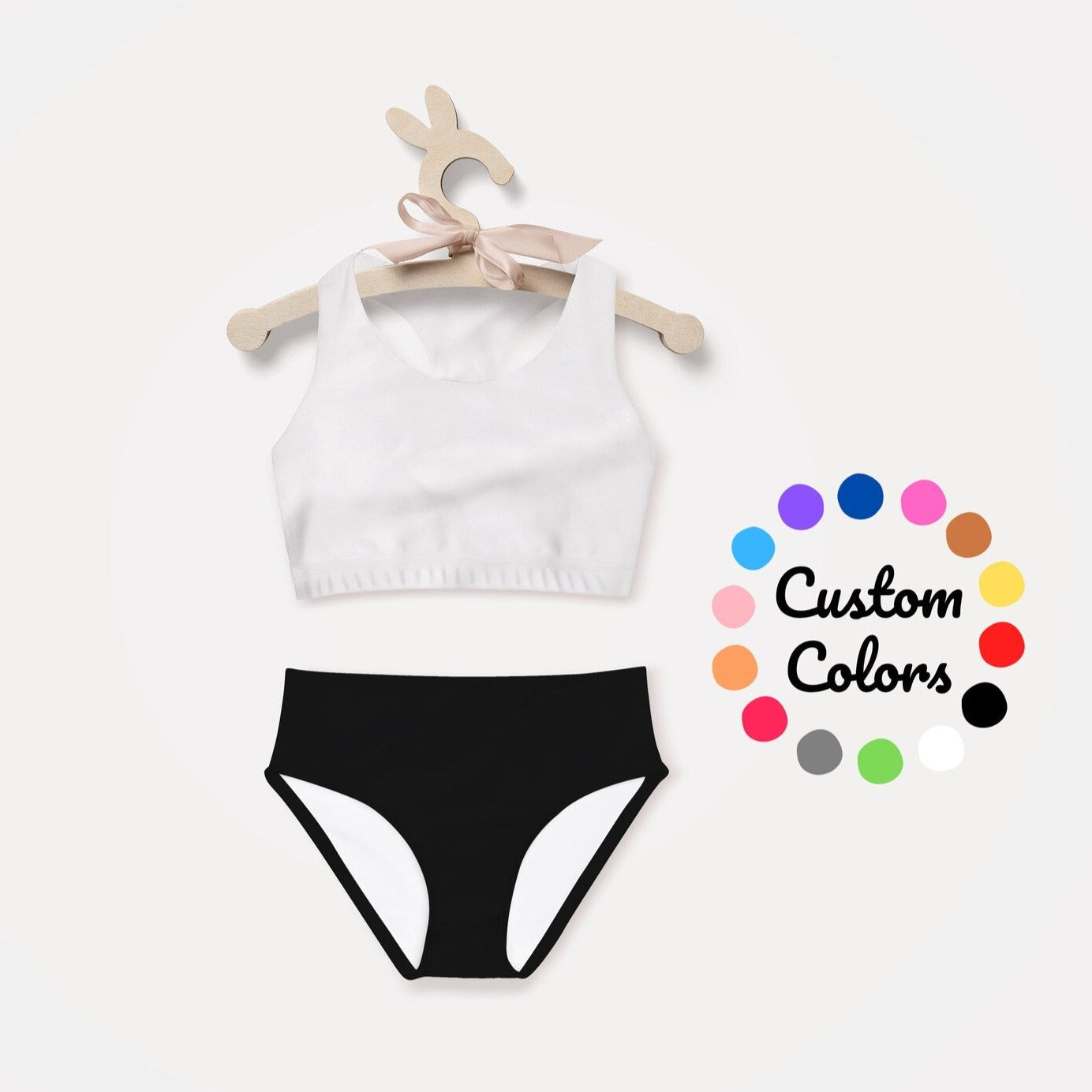 Girls Custom Colors Two Piece Swimsuit