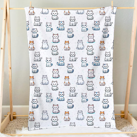 Girls Cat Pattern Blanket