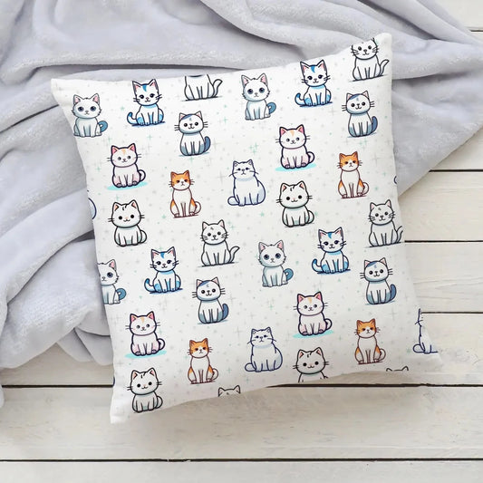 Girls Cat Pattern Pillow