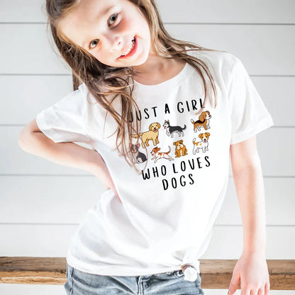 Girls 'Just A Girl Who Loves Dogs' T-Shirt