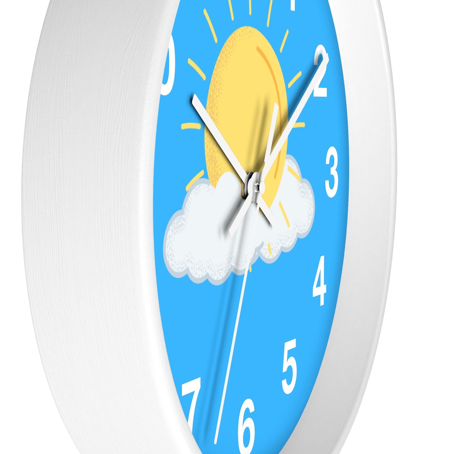 Partly Sunny Blue Skies Silent Wall Clock