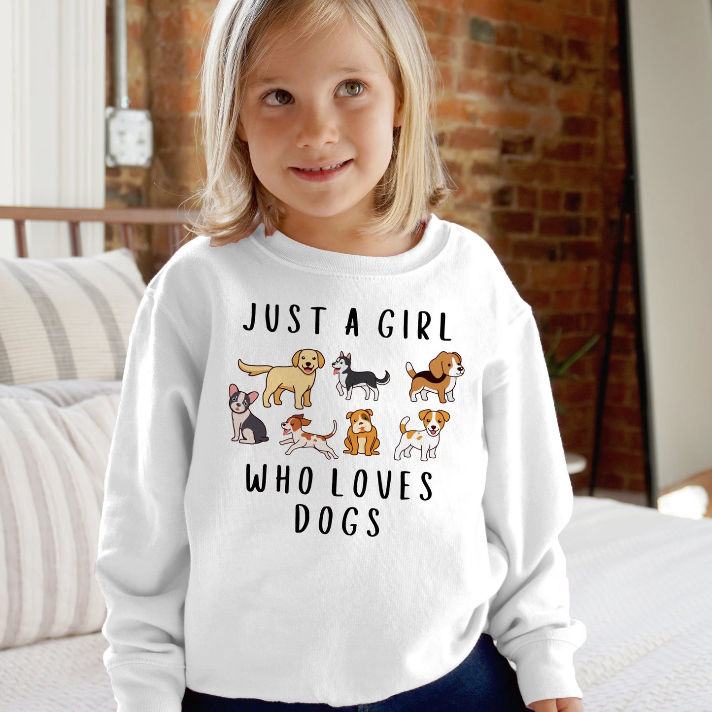 Girls 'Just A Girl Who Loves Dogs' Sweatshirt