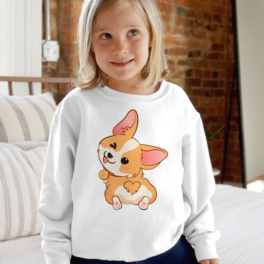 Kids Cute Corgi Dog Sweatshirt