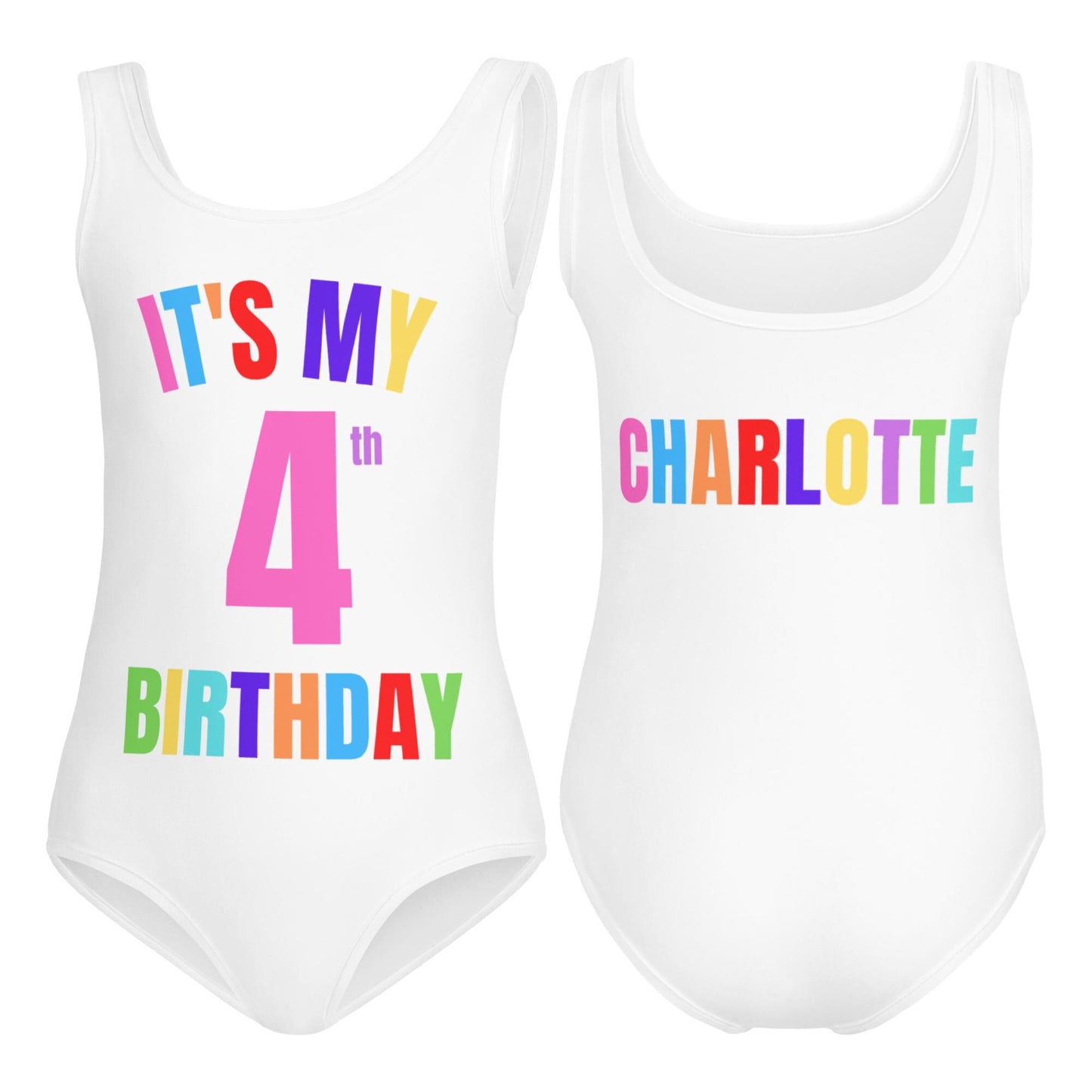 Personalized Girls It's My Birthday Leotard With Custom Age & Name On Back