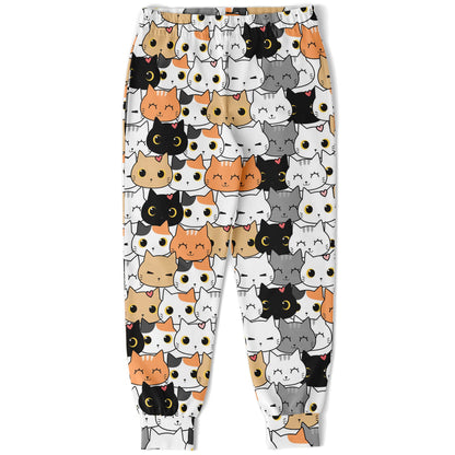 Girls Cat Face Jogger Pants