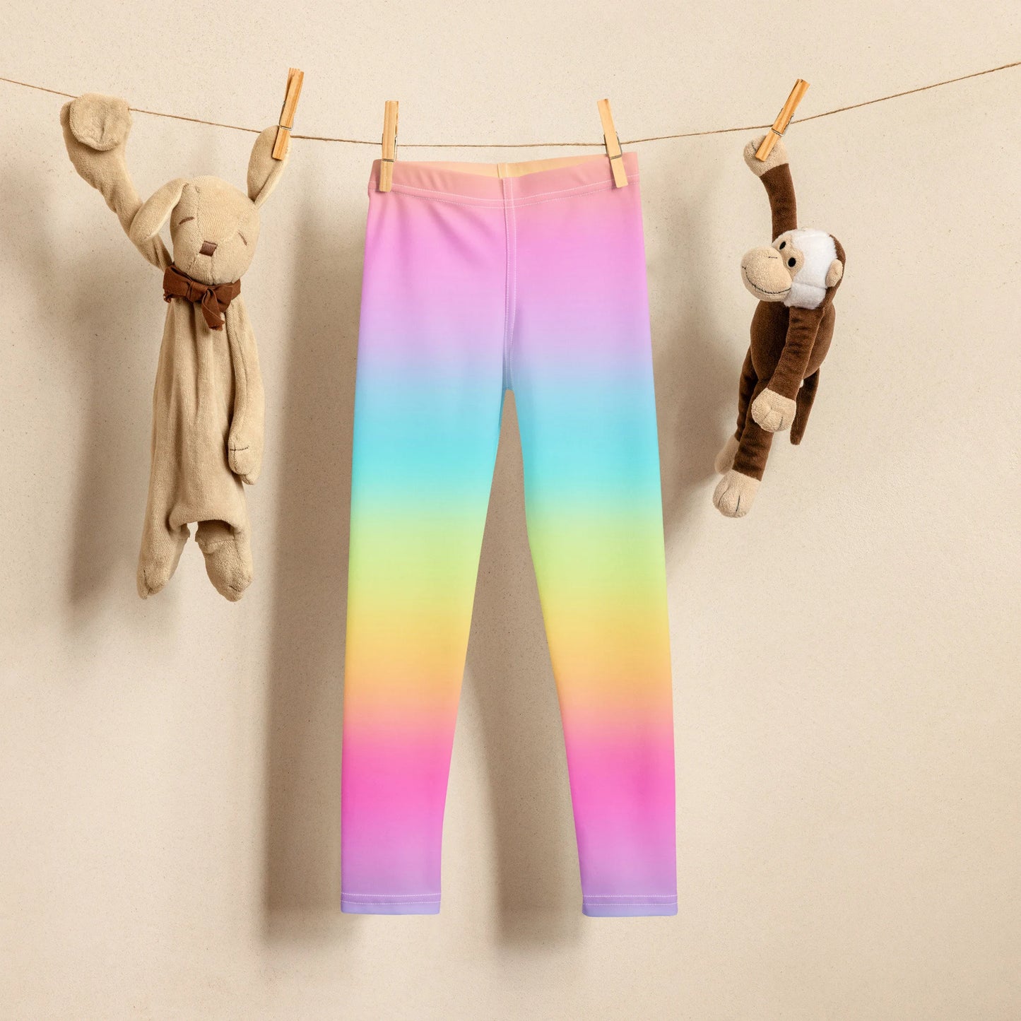 Girls Bright Rainbow Buttery Soft Leggings