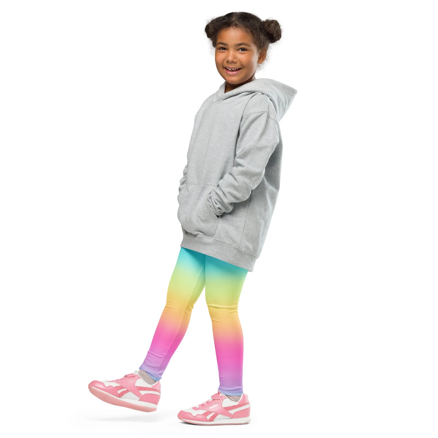 Girls Bright Rainbow Buttery Soft Leggings