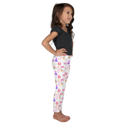 Girls Custom Age Birthday Party Buttery Soft Leggings