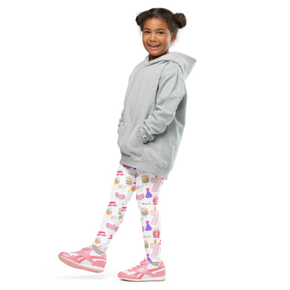 Girls Custom Age Birthday Party Buttery Soft Leggings