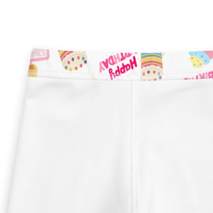 Girls Custom Age Birthday Party Buttery Soft Leggings