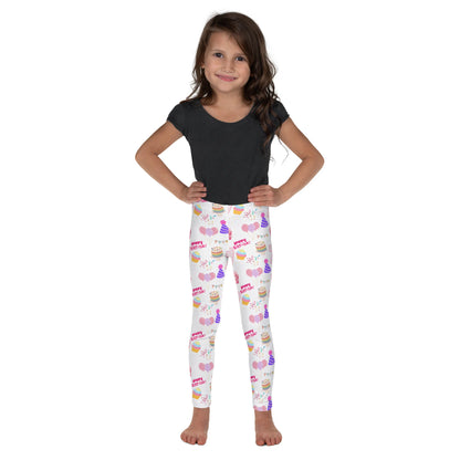 Girls Custom Age Birthday Party Buttery Soft Leggings