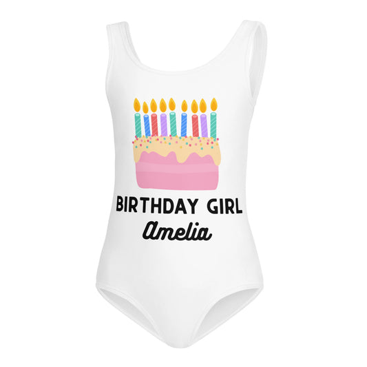 Candles Match Age Personalized Birthday Dance Leotard for Girls