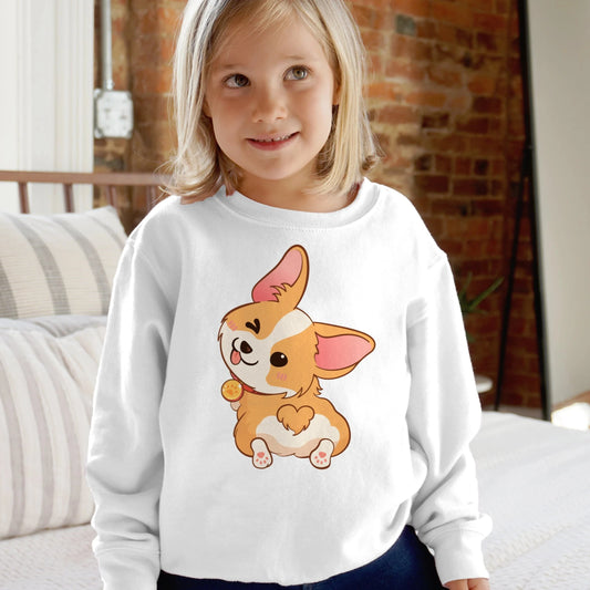 Kids Cute Corgi Dog Sweatshirt