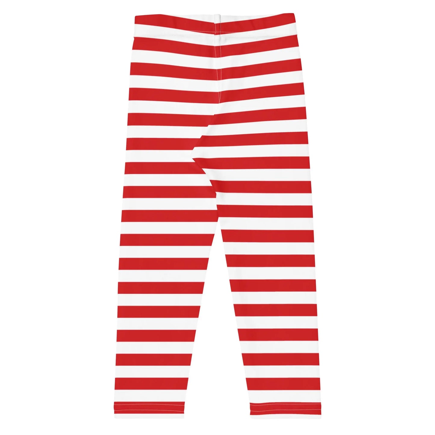 Red Striped Buttery Soft Christmas Leggings for Kids