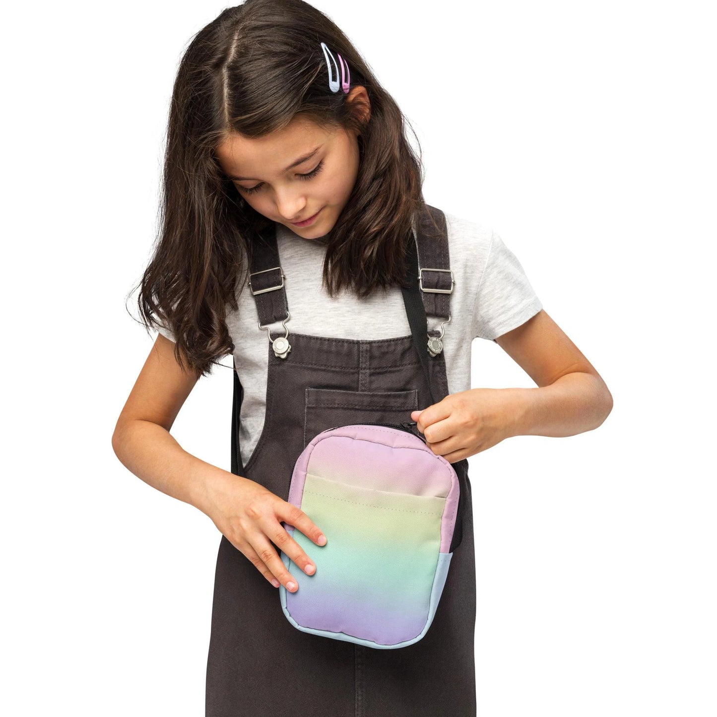 Girls Pastel Rainbow Crossbody Purse