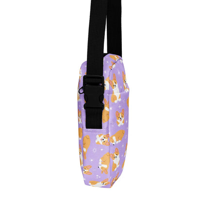 Girls Purple Corgi Crossbody Bag