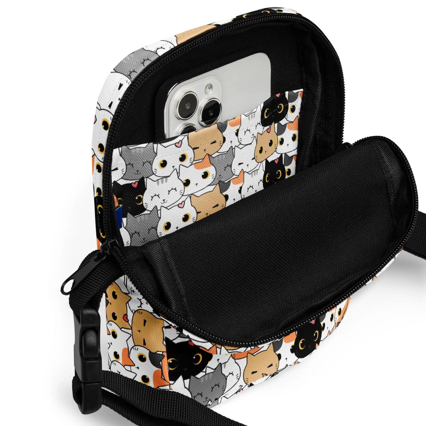 Girls Cat Face Crossbody Purse