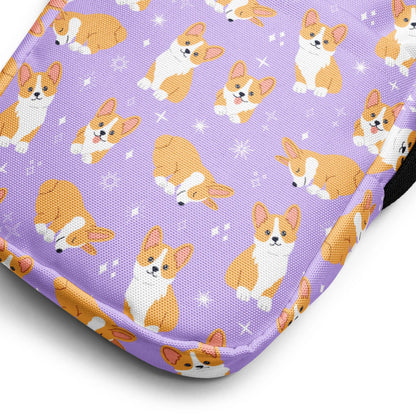 Girls Purple Corgi Crossbody Bag