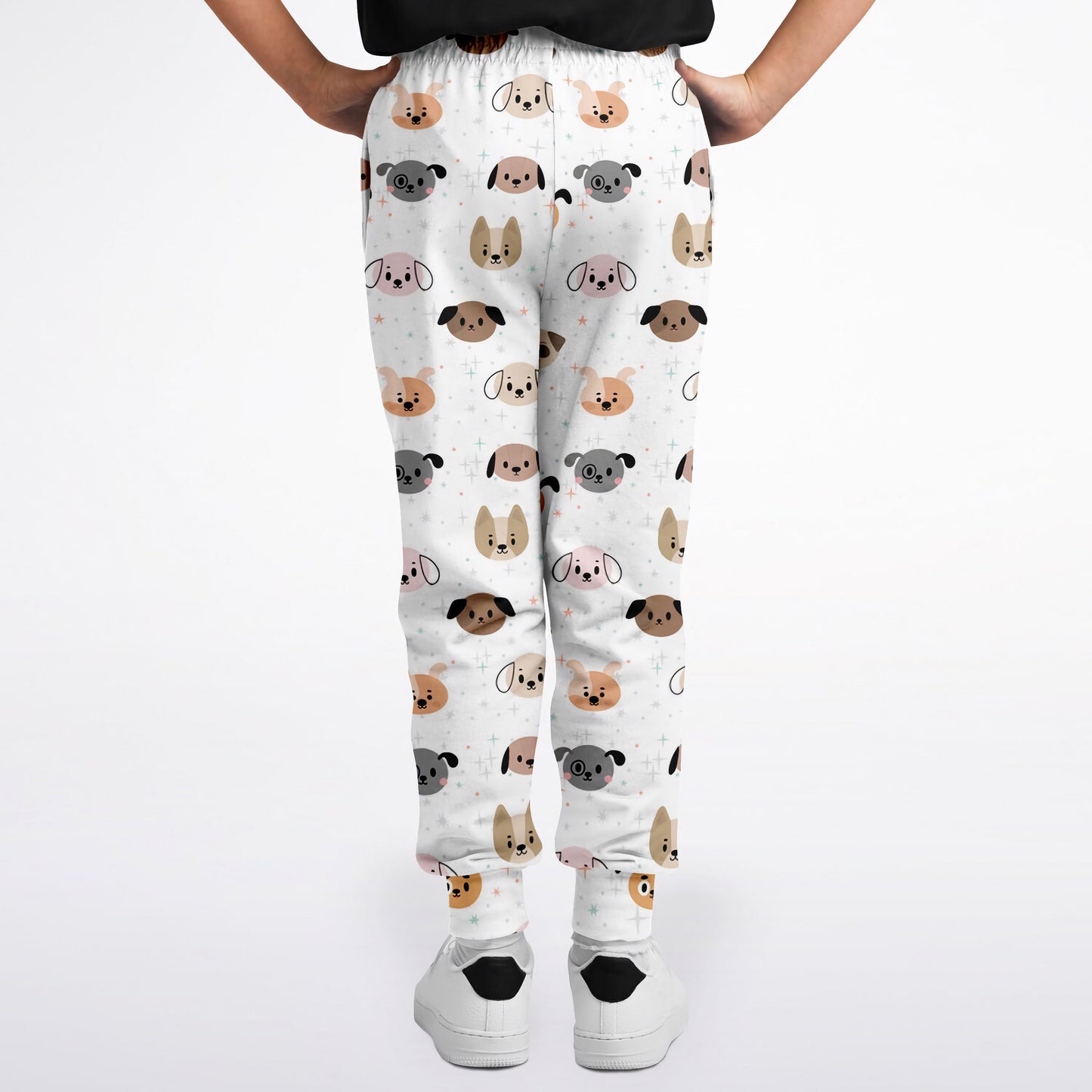 Kids Dog Face Pants With Pockets