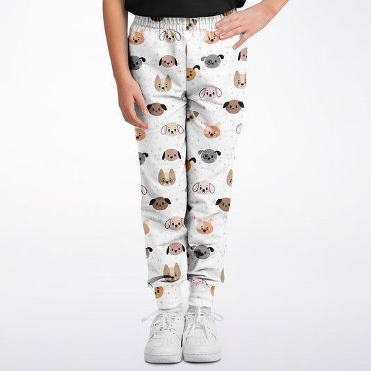 Kids Dog Face Pants With Pockets