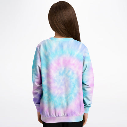 Girls Custom Age Tie Dye It's My Birthday Sweatshirt