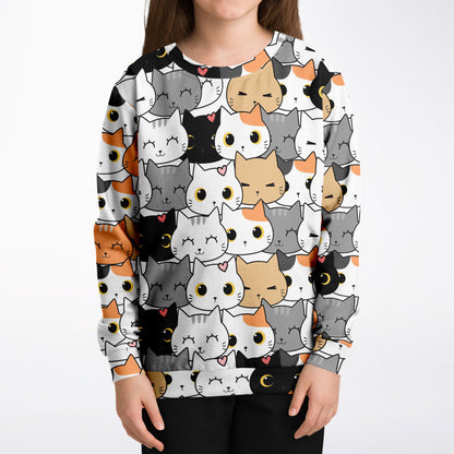 Girls Cute Cat Sweatshirt