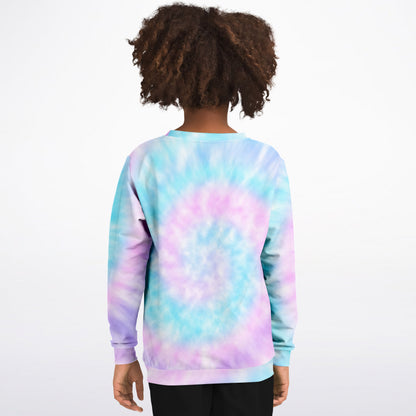 Girls Custom Age Tie Dye It's My Birthday Sweatshirt