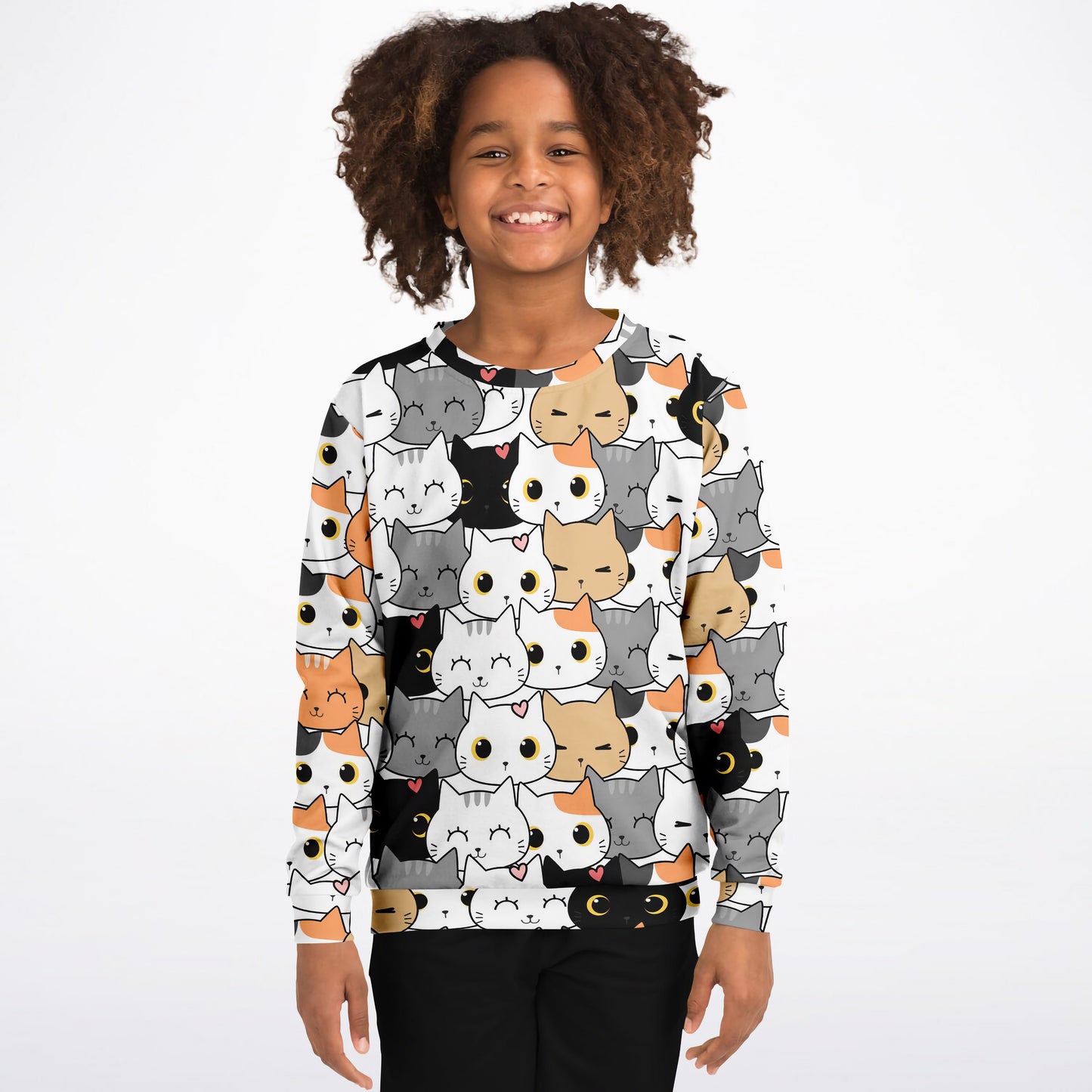 Girls Cute Cat Sweatshirt