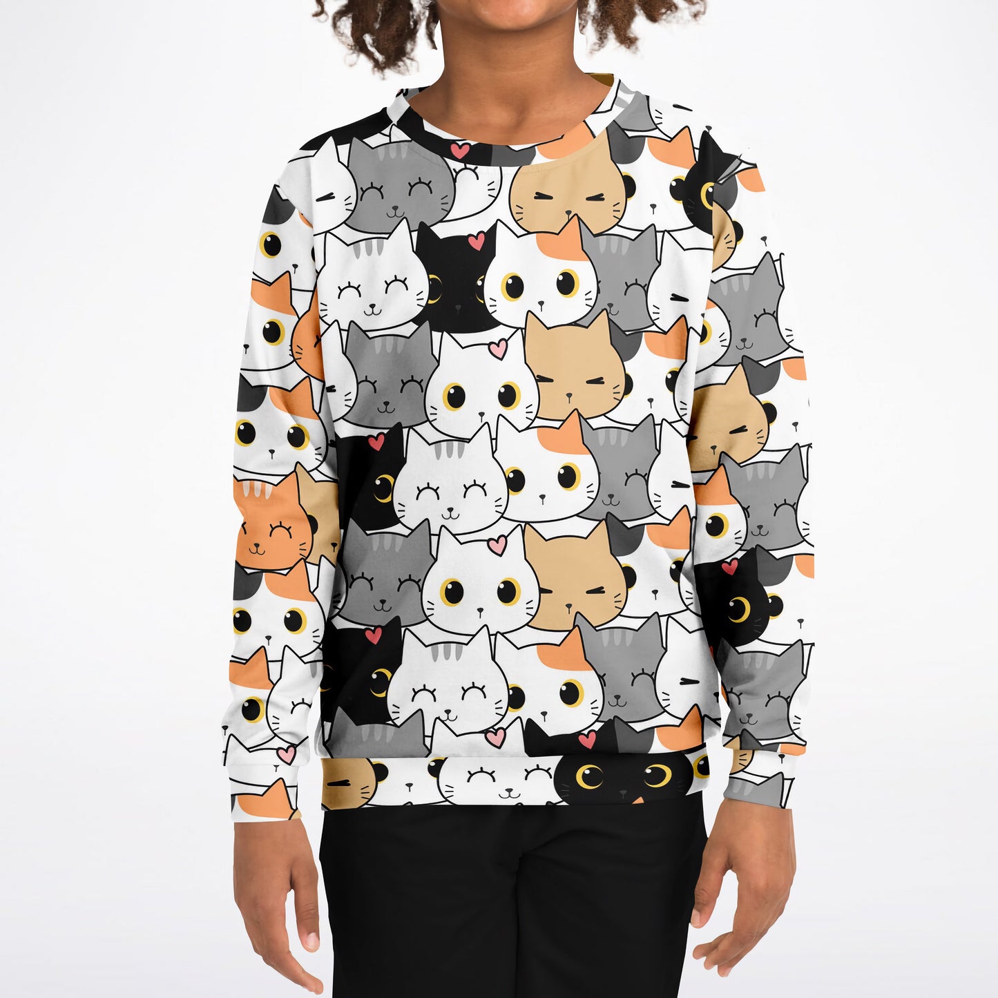 Girls Cute Cat Sweatshirt