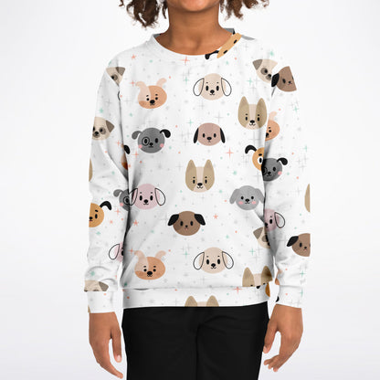 Kids Dog Face Sweatshirt