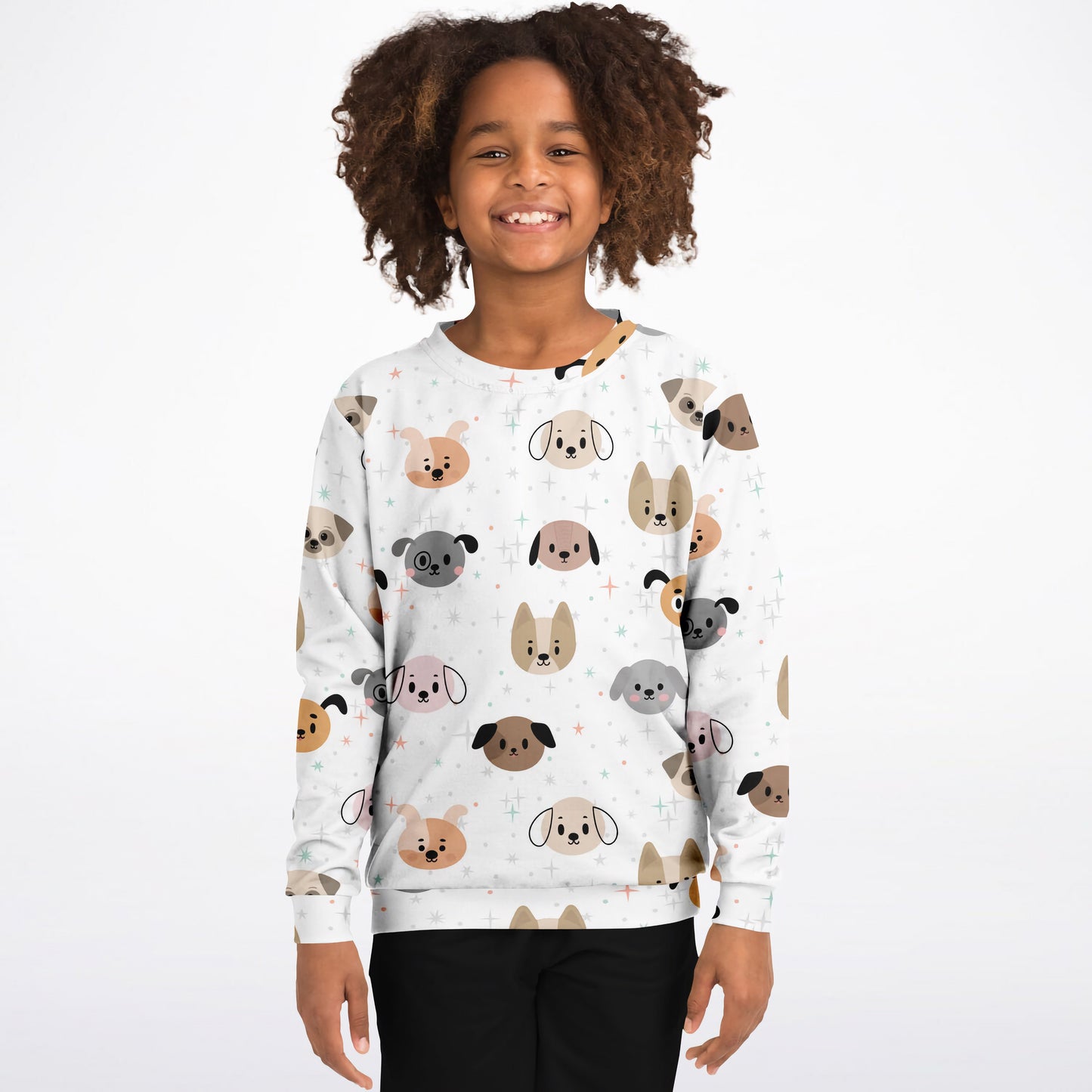 Kids Dog Face Sweatshirt