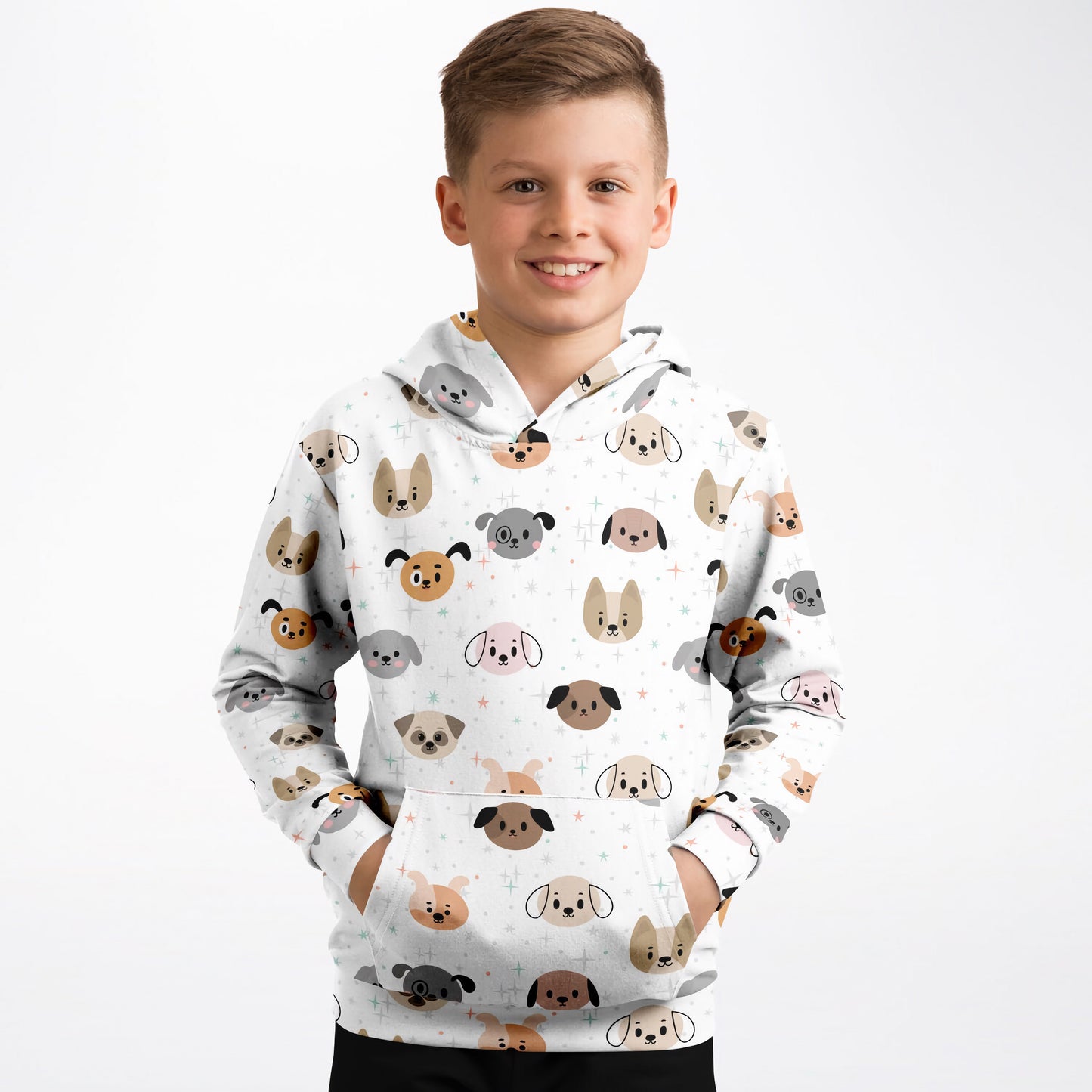 Kids Dog Face Hoodie