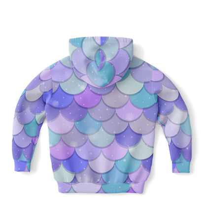 Girls Purple Mermaid Hoodie