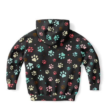 Kids Paw Print Hoodie