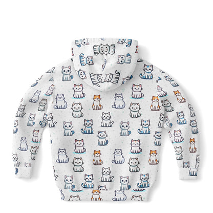 Girls Cat Pattern Hoodie