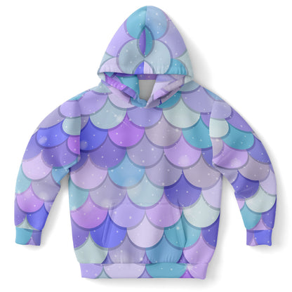 Girls Purple Mermaid Hoodie