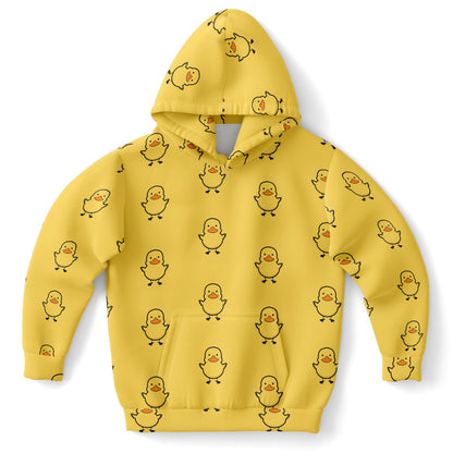 Kids Yellow Duck Hoodie With Pocket