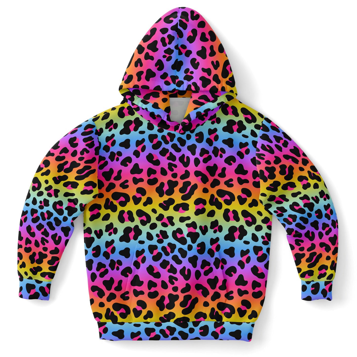 Girls Rainbow Cheetah Hoodie