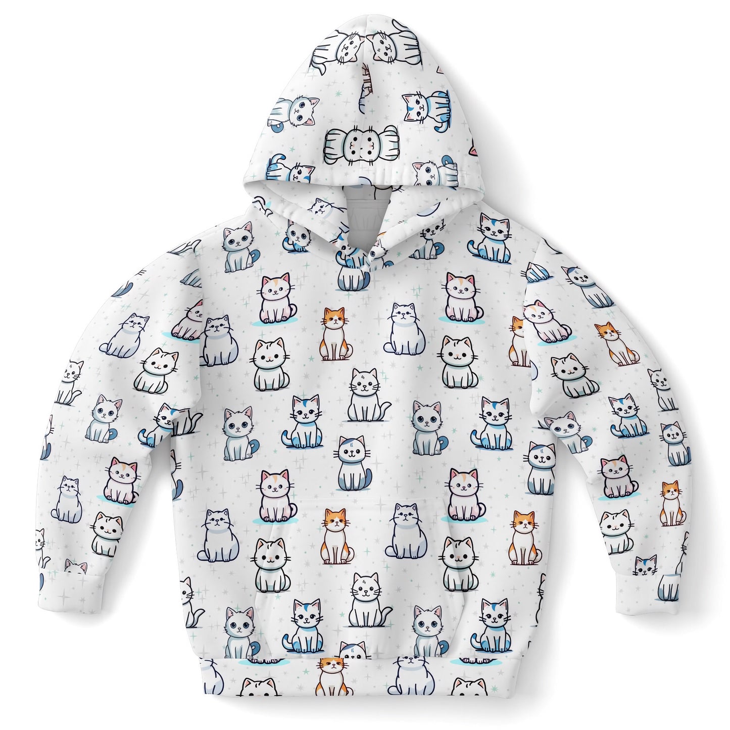 Girls Cat Pattern Hoodie