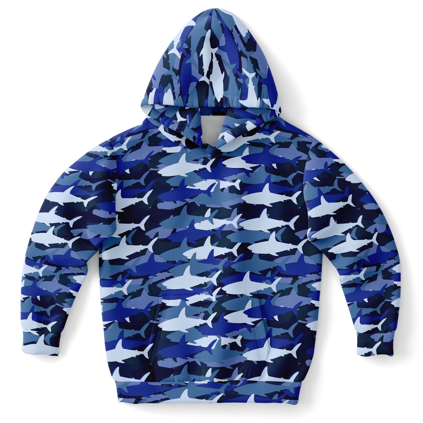 Kids Blue Shark Hoodie