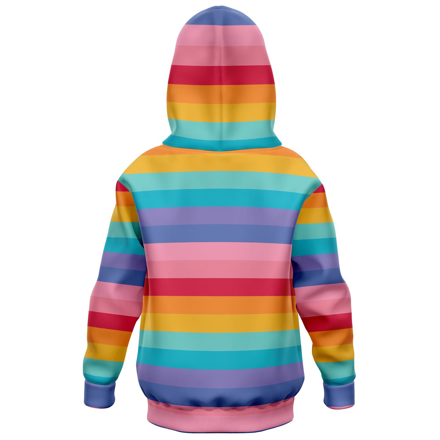 Girls Striped Bright Rainbow Hoodie