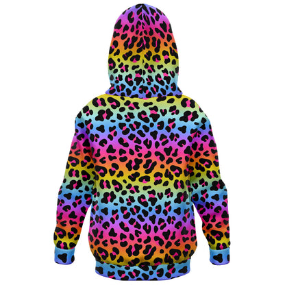 Girls Rainbow Cheetah Hoodie