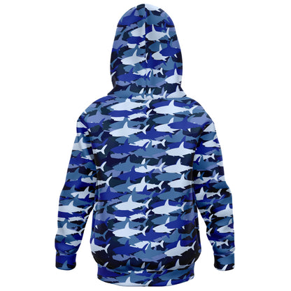 Kids Blue Shark Hoodie